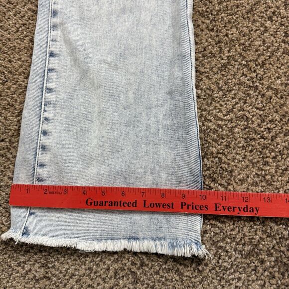 NWT KanCan Jeans Women's 11/29 High Rise Bootcut Flare Acid Wash Raw Hem - Picture 10 of 13